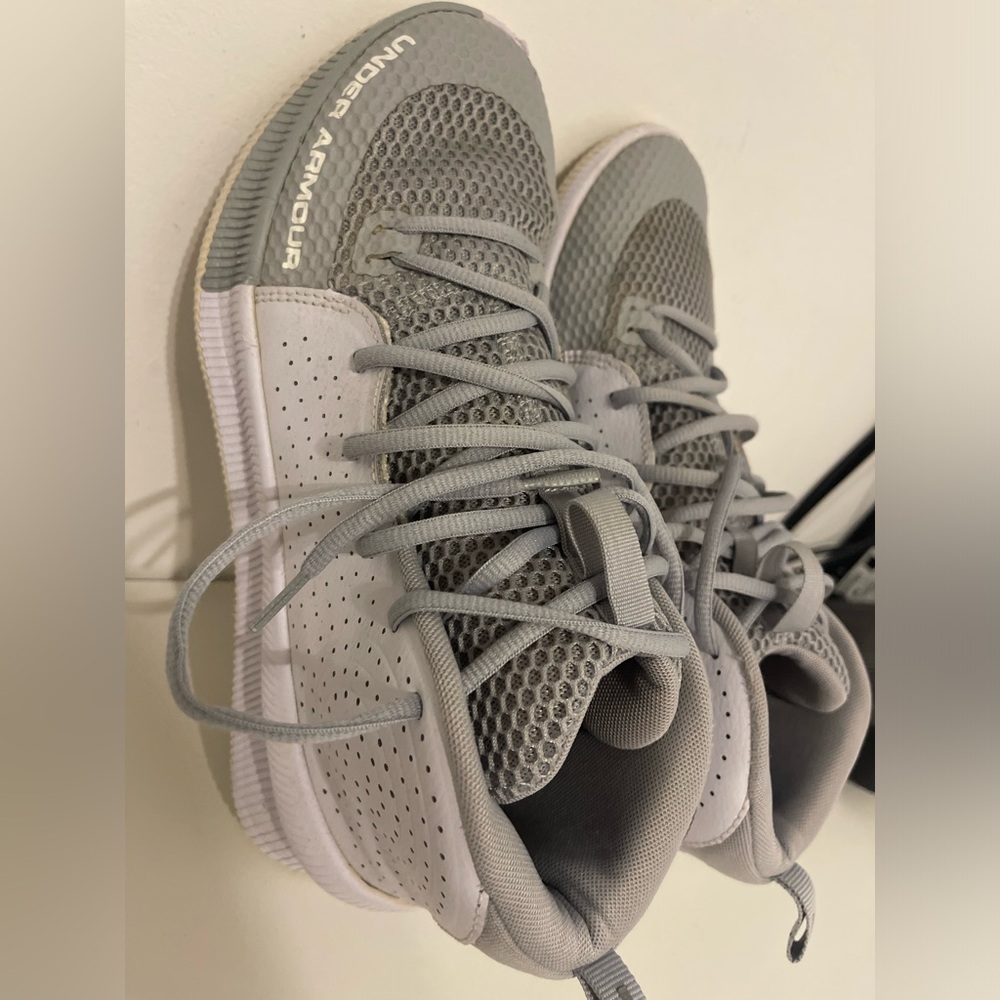 Under Armour White and Gray Sneakers